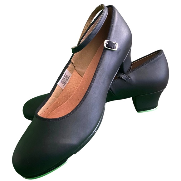 Bloch Shoes - Bloch Size 11.5 Billie Jean Black Leather Tap Shoes Mary Jane Techno Tap